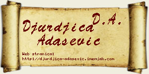 Đurđica Adašević vizit kartica